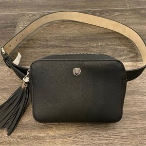 Black Leather Crossbody Bag